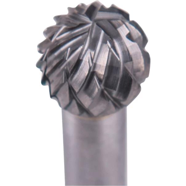 Борфреза карбидна сферична Ø10mm, опашка Ø6mm, средни насечки 8703734, EXTOL INDUSTRIAL