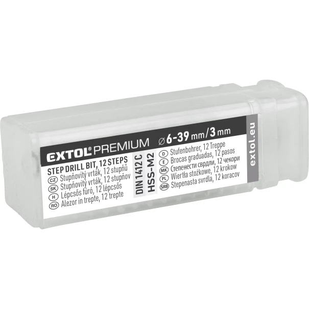 Свредло степенчато, HSS-M2, Ø6-39mm, 8801166, EXTOL PREMIUM