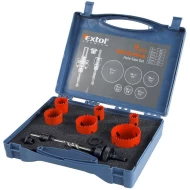 Комплект боркорони HSS биметални за ВиК, 6бр, Ø19-57mm, 8801602, EXTOL PREMIUM