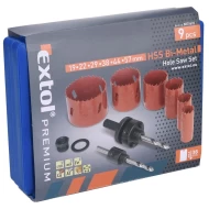Комплект боркорони HSS биметални за ВиК, 6бр, Ø19-57mm, 8801602, EXTOL PREMIUM