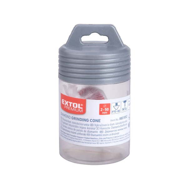 Диамантен конус за плочки, за ъглошлайф, M14, Ø2-50mm, 8801852, EXTOL PREMIUM