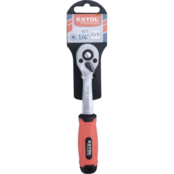 Тресчотка, 45 зъба 1/4", L 153mm, Crv, 8816454, EXTOL PREMIUM