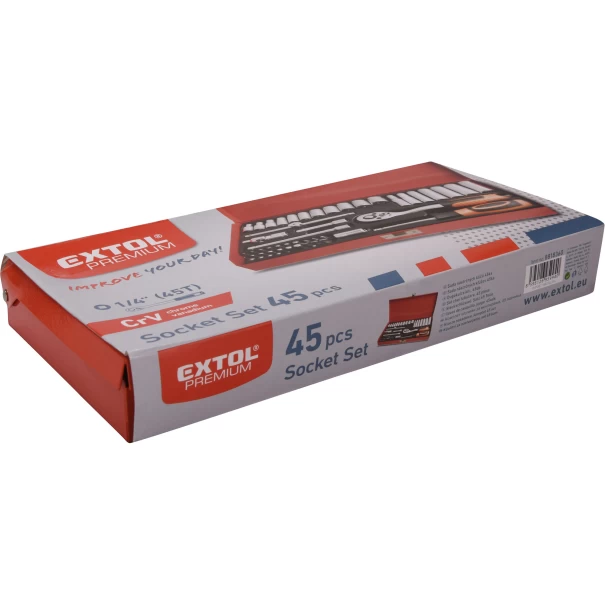 Гедоре 1/4" CrV, 45ч, 8818360, EXTOL PREMIUM