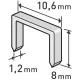 Скоби за такер правоъгълни 1000ks, 8mm, 10,6x0,52x1,2mm, 8852202, EXTOL PREMIUM