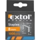 Скоби за такер правоъгълни 1000ks, 8mm, 10,6x0,52x1,2mm, 8852202, EXTOL PREMIUM