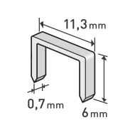 Скоби 6mm, 11,3x0,52x0,70mm, 1000бр, 8852501, EXTOL PREMIUM