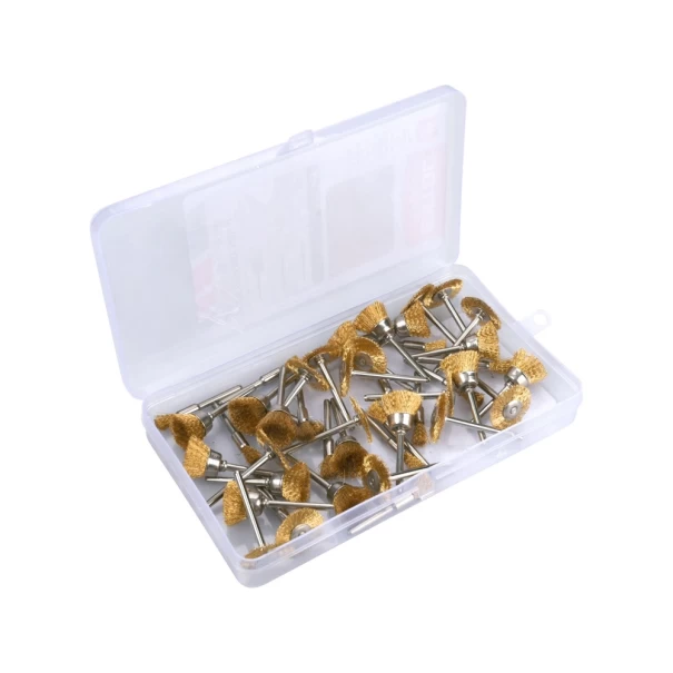 Комплект мини четки телени месингови, 45ч, 903761, EXTOL CRAFT