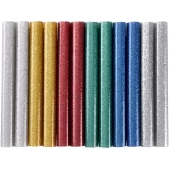 Силиконови пръчки цветни лъскави, Ø11x100mm, 12бр, 9911, EXTOL CRAFT