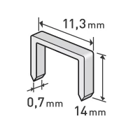 Скоби, опаковка 1000бр., 14mm, 11,3x0,52x0,70mm, 8852505, EXTOL PREMIUM