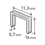 Скоби, опаковка 1000бр., 16mm, 11,3x0,52x0,70mm, 8852506, EXTOL PREMIUM