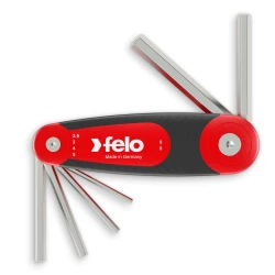 Сгъваем комплект имбусни ключове шестостен  HEX 2,5 - 8,0 mm, 6ч, 00034500721, FELO