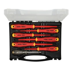 Отвертка ERGONIC VDE E-slim комплект SL/PH/PZ куфар, 7ч,  00041380736, FELO