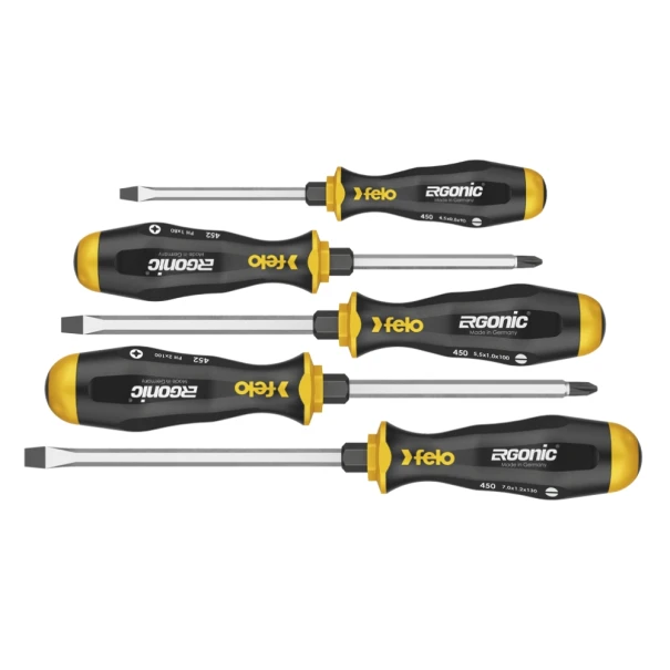Комплект ударни отвертки ERGONIC 5ч. SL/PH 1 + 2, 3K, 00045095248, FELO