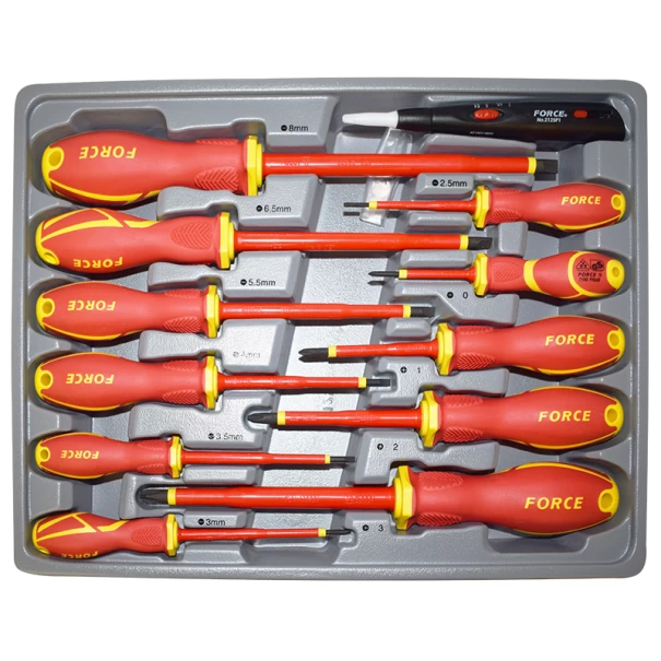Отвертки изолирани 1000V 12 бр. , JN78495, FORCE