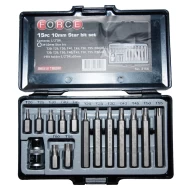 Шестограми накрайник TORX 10mm T20-T55 15бр, JN66280, FORCE
