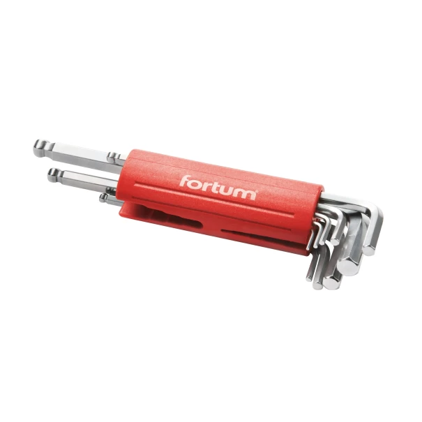 Комплект имбусни ключове HEX 1,5-10mm, 9бр, 4710100, FORTUM
