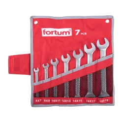 Комплект гаечни ключове двустранни отворени, 6-19mm, 7бр, 4730103, FORTUM