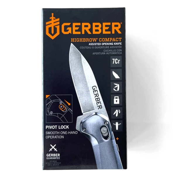 Нож сгъваем Highbrow Compact с гладко острие, син, 30-001681, GERBER