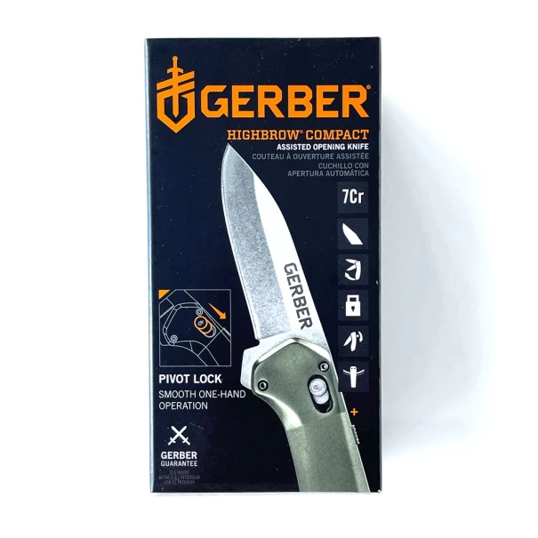 Нож сгъваем Highbrow Compact, зелен, 30-001686, GERBER