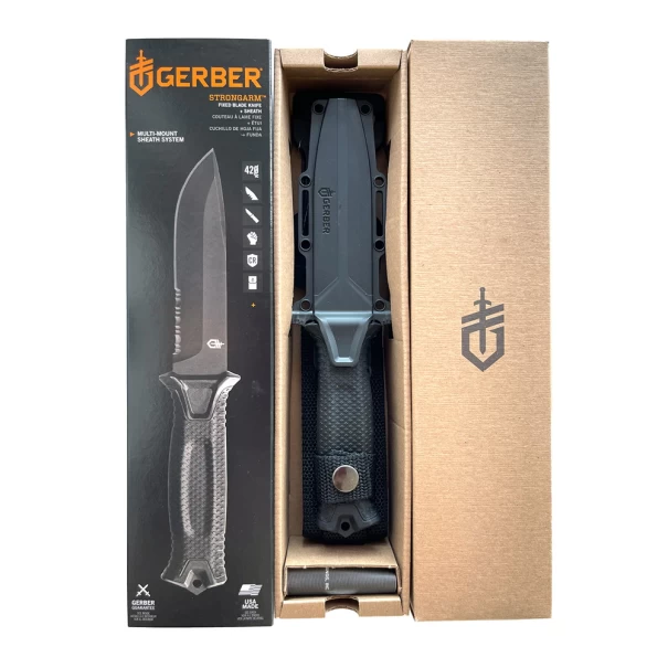 Нож тактически StrongArm черен, комбинирано острие, 1027840, GERBER