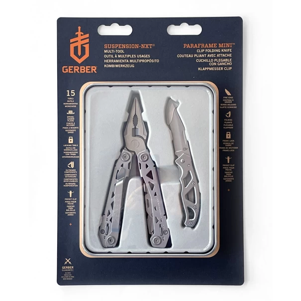 Комплект мулти-клещи Suspension-NXT + нож сгъваем Mini Paraframe, 1052474, GERBER