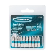 Комплект битове PH2х25mm, 10бр, 11330, GROSS