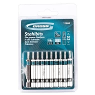 Комплект битове TORX 10х50, S2, 10бр , 11468, GROSS