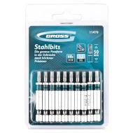 Комплект битове TORX 20х50, S2, 10бр , 11470, GROSS