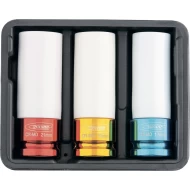 Комплект вложки ударни, удължени, 1/2'', 6-стенни, 3бр, 17, 19, 21, 13513, GROSS