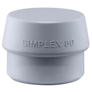 Работна ударна глава SIMPLEX TPE средно твърда Ø80mm, сива, 3203080, HALDER