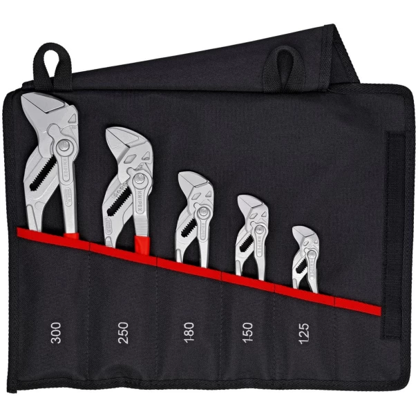 Комплект клещи раздвижни гаечен ключ, 5бр, 00 19 55 S4, KNIPEX
