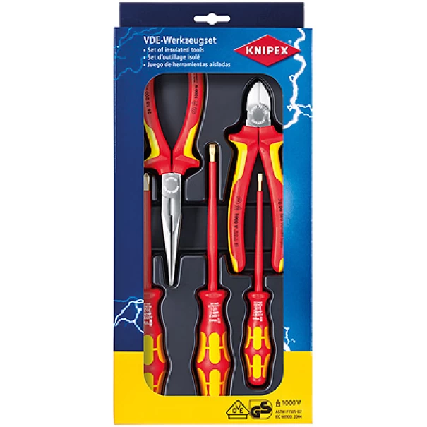 Комплект електротехнически VDE c отвертки WERA, 5бр, 00 20 13, KNIPEX