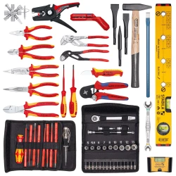 Куфар с електротехнически инструменти „Robust45“ 63 части, 00 21 37, KNIPEX