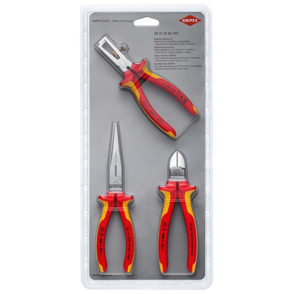 Комплект инструменти електротехнически, 00 31 30 BK V03, KNIPEX