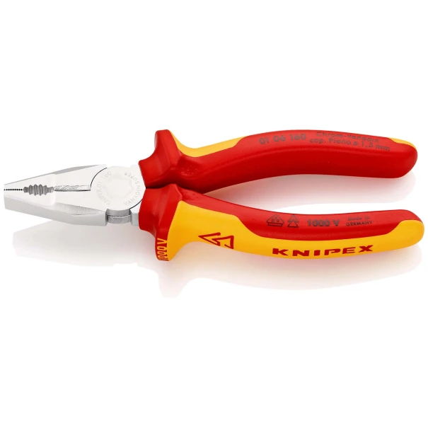 Клещи комбинирани хромирани 160 mm, 01 06 160, KNIPEX