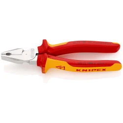 Клещи мощни комбинирани хромирани 180 mm, 02 06 180, KNIPEX