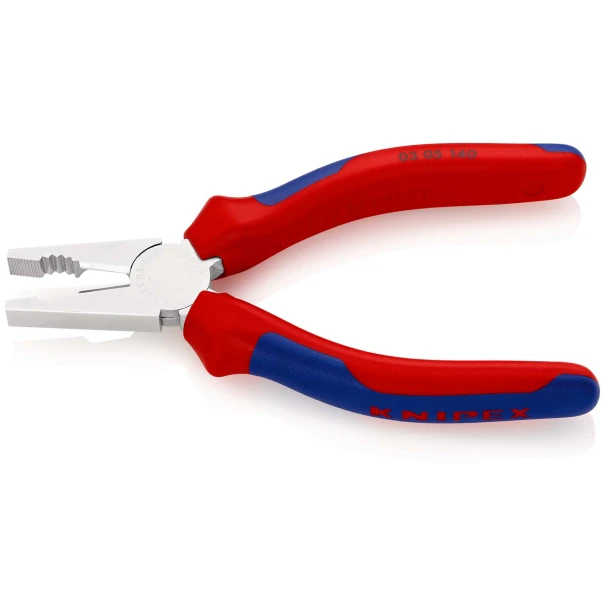 Клещи комбинирани хромирани с многокомпонентни обложки 140 mm, 03 05 140, KNIPEX
