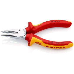 Клещи комбинирани островърхи, Ø2mm, 145mm, 08 26 145, KNIPEX
