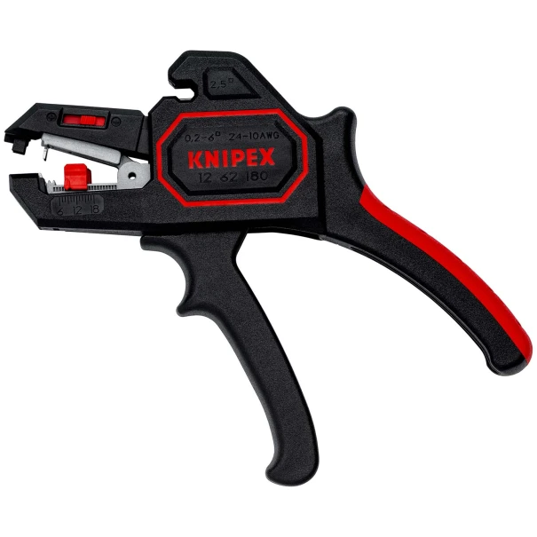 Клещи автоматични за сваляне на изолация, 0,2-6,0mm², 12 62 180, KNIPEX