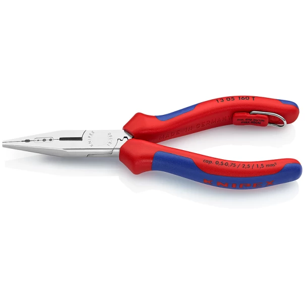 Клещи електротехнически хромирани 160 mm, 13 05 160 T BK, KNIPEX