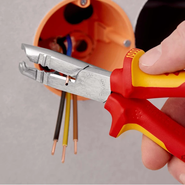 Клещи за оголване на кабели хромирани 165mm, 13 46 165, KNIPEX
