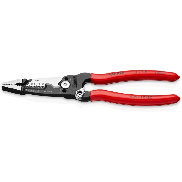 Клещи ковани за рязане и зачистване 8в1, 200 mm, 13 71 8, KNIPEX