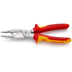 Клещи електроинсталационни хромирани 200 mm, 13 86 200, KNIPEX