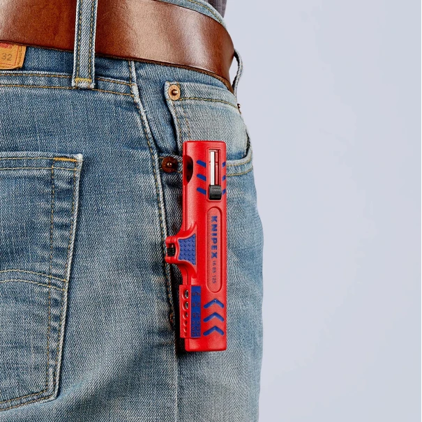 Инструмент за сваляне на изолация, 0,2-4mm², 125mm, Ø8-13mm, 16 85 125 SB, KNIPEX