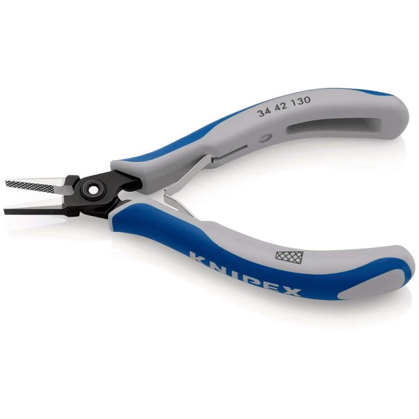 Клещи прецизни захващащи за електроника полирани 130 mm, 34 42 130, KNIPEX