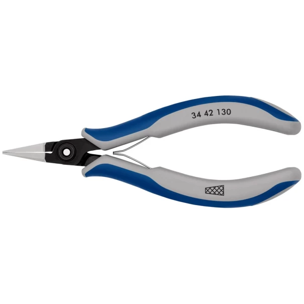 Клещи прецизни захващащи за електроника полирани 130 mm, 34 42 130, KNIPEX