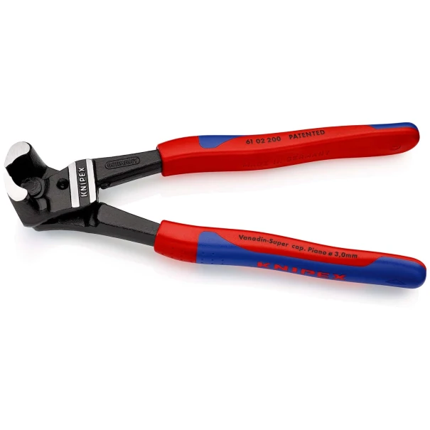 Клещи болторези челни лостови фосфатирани, черни 200 mm, 61 02 200, KNIPEX