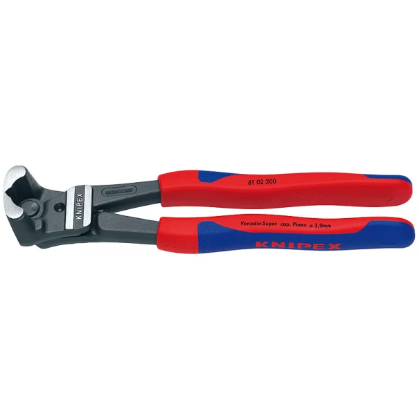 Клещи болторези челни лостови фосфатирани, черни 200 mm, 61 02 200, KNIPEX