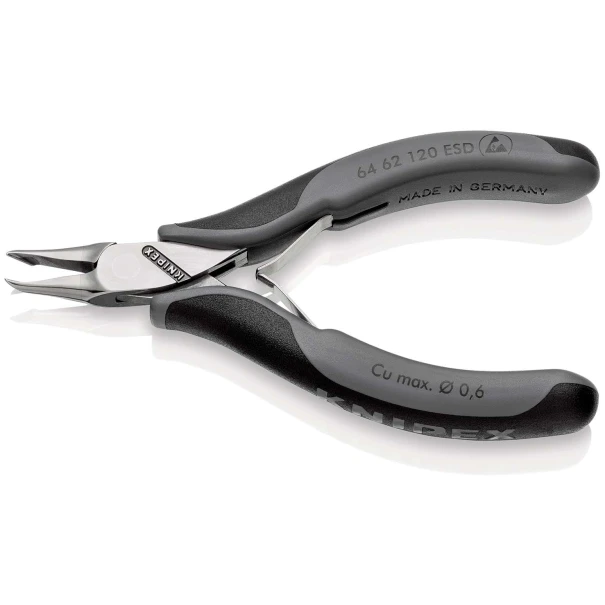 Клещи резачки челни за електроника ESD 120 mm, 64 62 120 ESD, KNIPEX
