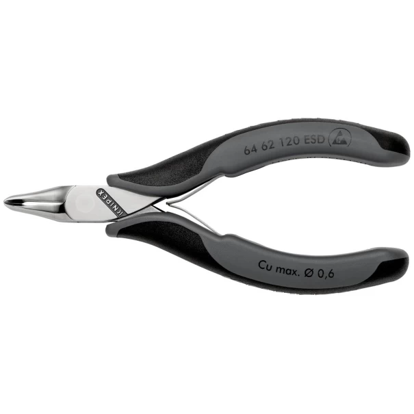 Клещи резачки челни за електроника ESD 120 mm, 64 62 120 ESD, KNIPEX